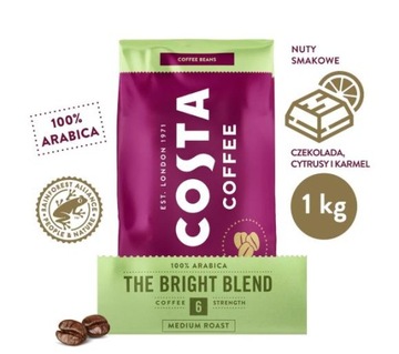 Кофе Costa Coffee Bright Blend в зернах 1кг