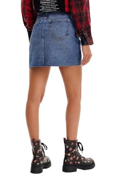 Spódnica damska jeansowa mini DESIGUAL bawełniana modna dżinsowa denim XL