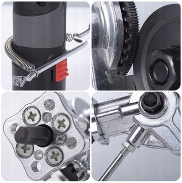 PRZYSTAWKA NA WIERTARKĘ NOZYCE DO CIĘCIA BLACHY