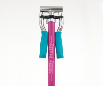 Самокат до 100 кг Milly Mally розово-бирюзовый с регулируемой высотой Buzz