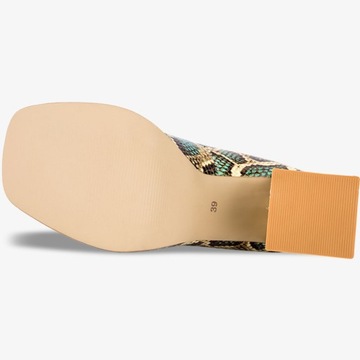 МОДНАЯ ОБУВЬ ТУФЛИ НА БЛОЧНОЙ КОЖЕ 40 размер