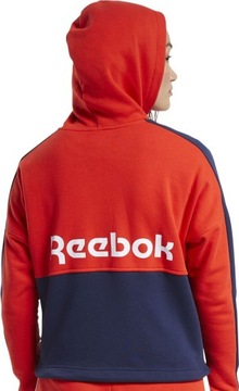 BLUZA DAMSKA REEBOK TE LINEAR LOGO FT CZERWONO-GRANATOWA FT0901 r M