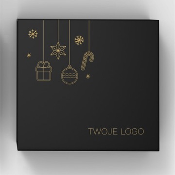 Pudełko świąteczne prezentowe logo Twój napis
