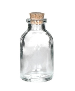 SZKLANA BUTELKA z korkiem 30ml