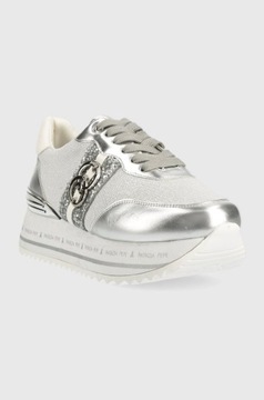 sneakersy srebrne brokat Patrizia Pepe r. 39