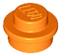 LEGO Płytka - plate round 1x1 (4073) pomarańcz x10