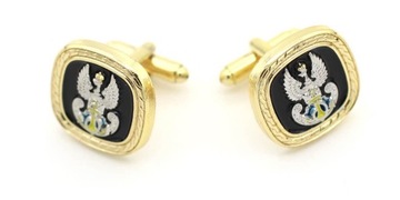 Пара запонок с темно-синим орлом