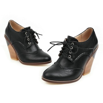 ВЕСЕННЕ-ОСЕННИЕ ЖЕНСКИЕ ТУФЛИ НА ВЫСОКОМ КАБЛУКЕ В СТИЛЕ РЕТРО