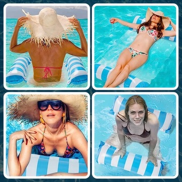 ВОДНЫЙ ГАМАК НАДУВНОЙ МАТРАС ДЛЯ ПЛАВАНИЯ РАССЛАБЛЕННОГО ЛЕЖАНИЯ В БАССЕЙНЕ В ВОДЕ