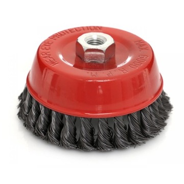 SZCZOTKA DRUCIANA CZOŁOWA DRUT SKRĘCANY 125 MM M14