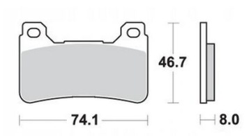 Комплект тормозных колодок TRW, дисковый тормоз MCB755SV