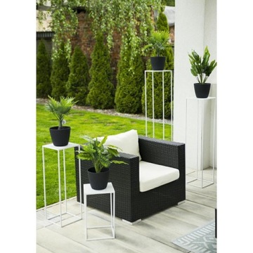 Современная подставка для цветов, 70 см, белый, лофт, металл, высокая