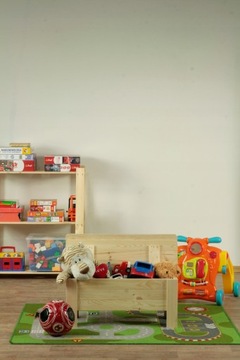 Ящик для игрушек, деревянная скамейка со спинкой, багажник-контейнер для игрушек