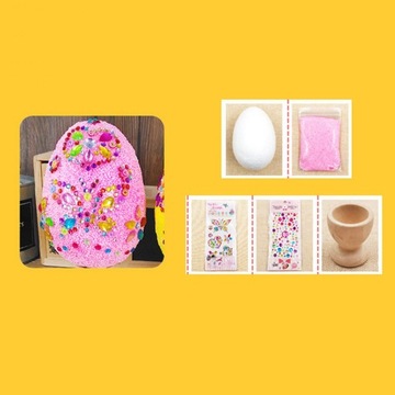 Pisanki DIY Kolorowanki Jajka Ręcznie Robione Dekoracyjne Kolorowe Wielkanocne Różowe