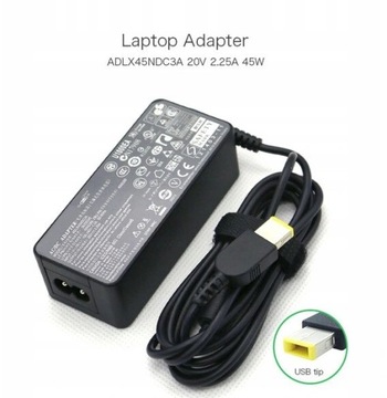 ORYGINALNY ZASILACZ LENOVO 20V 45W 2,25A SLIM TIP