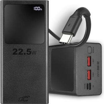 POWERBANK 22,5 Вт TRUE CAPACITY 30 000 БЫСТРАЯ ЗАРЯДКА QC / USB-C / PD