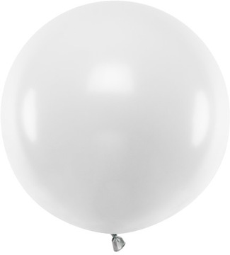 BALON GIGANT OLBRZYM KULA BIAŁY PASTELOWY NA ŚLUB WESELE KOMUNIE 60 CM XL