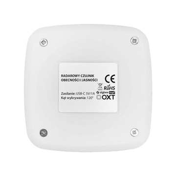 OXT Czujnik radar obecności jasności oświetlenie USB WiFi TUYA
