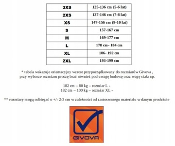 DRES KOMPLET PIŁKARSKI SPORTOWY GIVOVA VISA r. 3XS