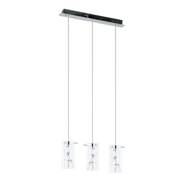 Potrójna transparentna lampa wisząca walec Shine