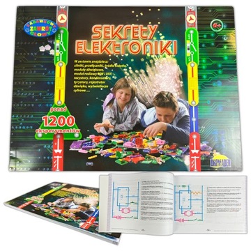 Sekrety Elektroniki DUZY zestaw 1200 eksperymentów NAUKA światło dźwięk