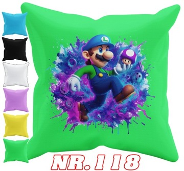 POSZEWKA NA PODUSZKĘ JAŚKA DO PRZEDSZKOLA MARIO LUIGI + IMIĘ GRATIS