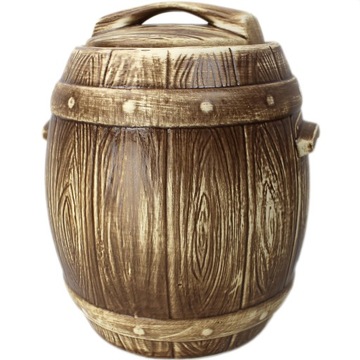 Garnek beczka ceramiczna do kiszenia 9 l motyw karo