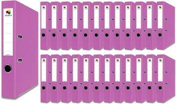 Segregator 55 mm z okuciem różowy dźwigniowy A4