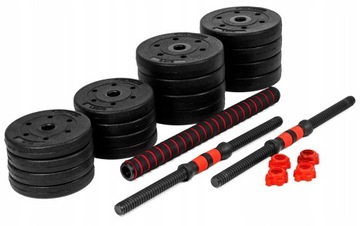 HANTLE regulowane 2x15KG ŁĄCZNIK SZTANGA zestaw HANTLI gryfy obciążenia 30K