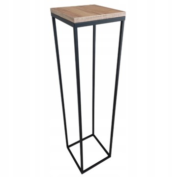 SIMPLE-12 Kwietnik 100cm metalowy czarny blat 1-poziomowy