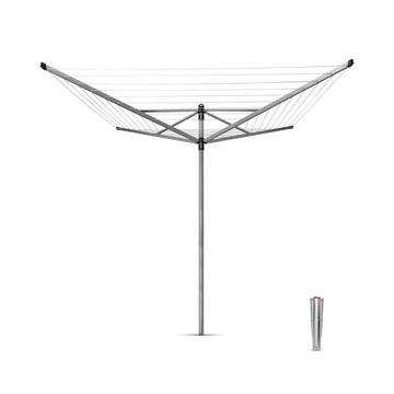 BRABANTIA - Lift-O-Matic - Suszarka ogrodowa 50 m - Mocowanie do gruntu