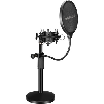 Statyw biurkowy prosty do mikrofonu MOZOS MKIT-STAND STABILNY PopFiltr KOSZ