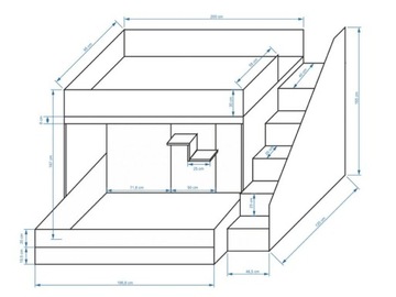Двухъярусная кровать Party 16 в мезонине