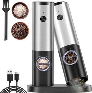 USB ЭЛЕКТРИЧЕСКАЯ МЕЛЬНИЦА ДЛЯ СОЛИ И ПЕРЦА КУХНЯ