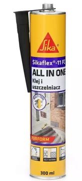 SIKA USZCZELNIACZ WYPEŁNIACZ KLEJ POLIURETANOWY SIKAFLEX 11FC 300ml CZARNY