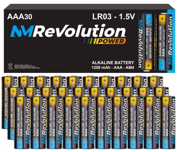 30x BATERIE ALKALICZNE AAA PALUCH R3 LR03 STRONG