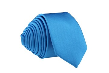 KRAWAT WĄSKI ŚLEDŹ CIENKI SLIM 5 cm MORSKI