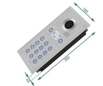 Wideodomofon Dwurodzinny 5TECH 2 żyły 2 Monitory