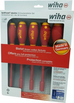 Набор электрических отверток WIHA SoftFinish, 5 шт.