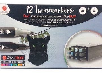 Twinmarkery podwójne alkoholowe niebieskie CZARNA PUMA 12 szt kolor 120-229