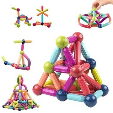 Магнитные палочки 64EL Обучающие магнитные блоки