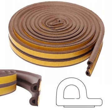 SAMOPRZYLEPNA WYCISZAJĄCA USZCZELKA USZCZELNIENIE DO DRZWI OKIEN TYP P 6M