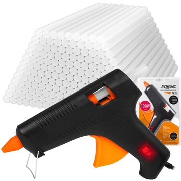 MOCNY PISTOLET DO KLEJU KLEJENIA NA GORĄCO KLEJARKA + BARDZO DUŻO KLEJU 1KG