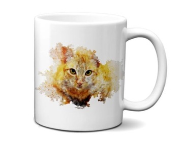 KUBEK 300ml Akwarele Art Animal KOT KOTY v5