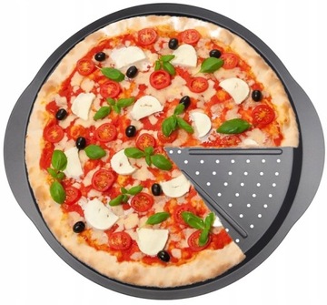 BLACHA FORMA DO PIECZENIA PIZZY na PIZZĘ 33cm TACA DZIURKOWANA PIZZA