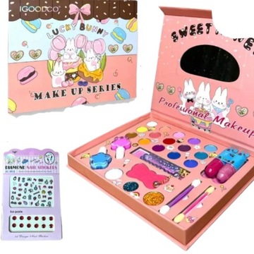 KOSMETYKI DO MAKIJAŻU PALETA MAKE UP DLA DZIEWCZYNKI MALOWIDŁA CIENIE