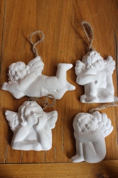 Гипсовые фигурки, ангелочки, мишки, ёлка, Дед Мороз 55