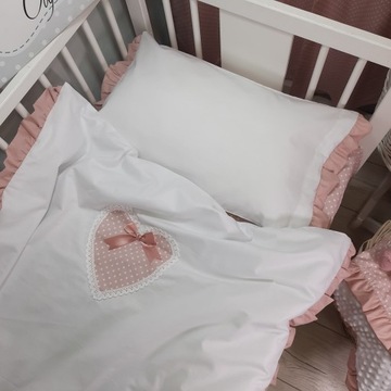 PREMIUM DOTS OLO LACE HEART Пододеяльник Белый 02 100x160