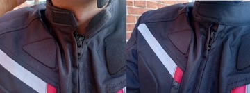 Спортивный мотоциклетный костюм-двойка, красная вставка, размеры S