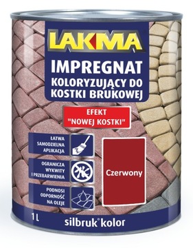 LAKMA SILBRUK KOLOR Impregnat do Kostki Brukowej Betonu Odporny Czerwony 1L